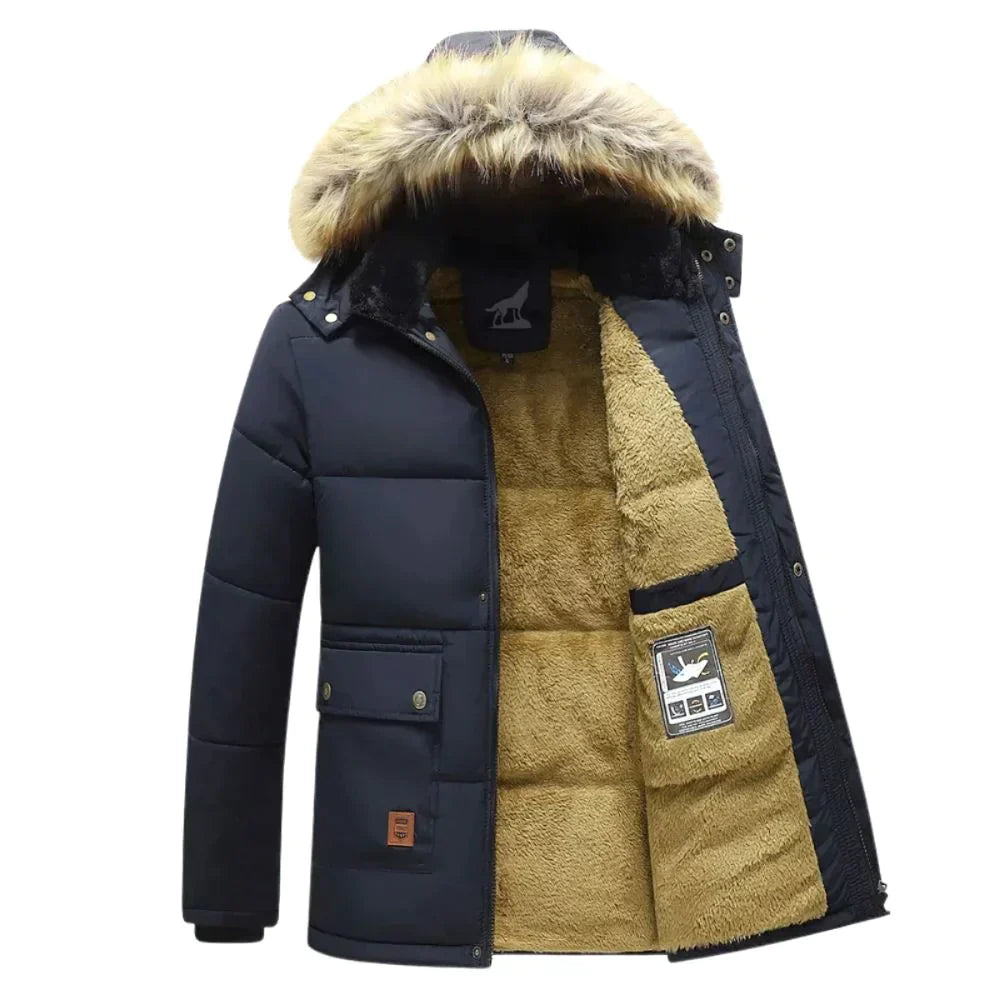 Men's Winter Parka with Removable Hood