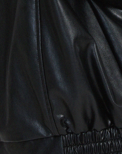 Loose Leather Jacket for Women