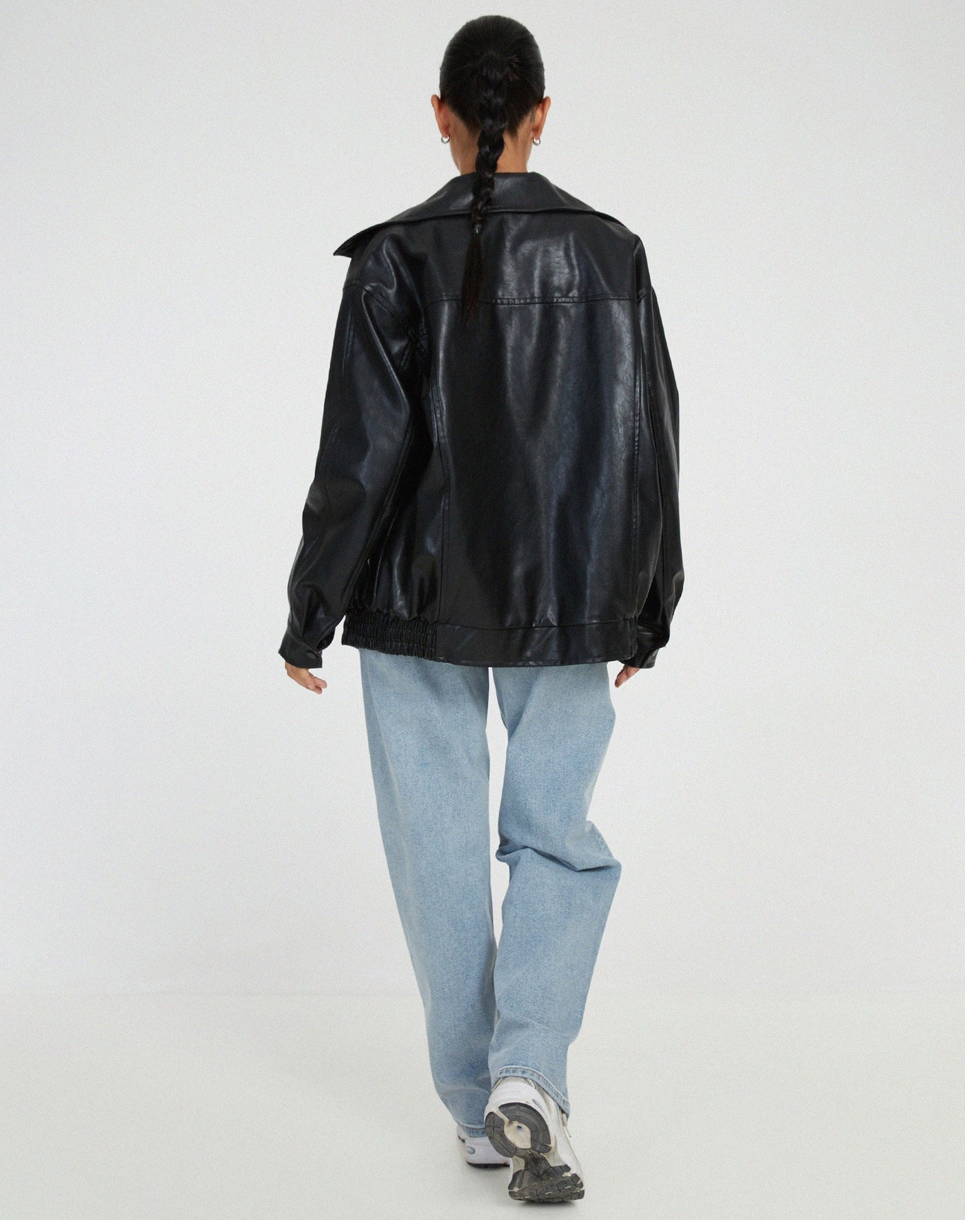 Loose Leather Jacket for Women