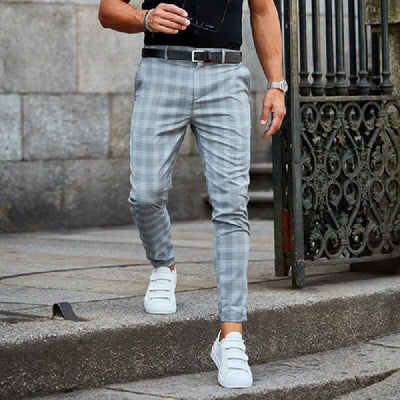 Stylish Checked Chino Pants for Men