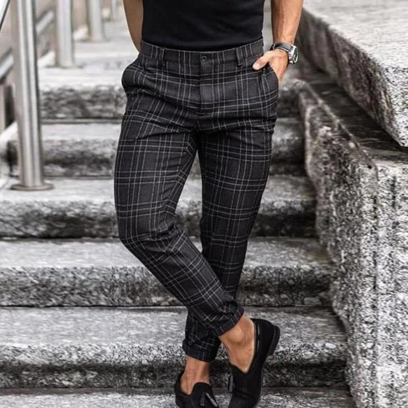 Stylish Checked Chino Pants for Men