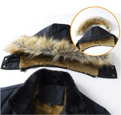 Men's Winter Parka with Removable Hood