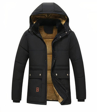 Men's Winter Parka with Removable Hood