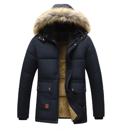 Men's Winter Parka with Removable Hood
