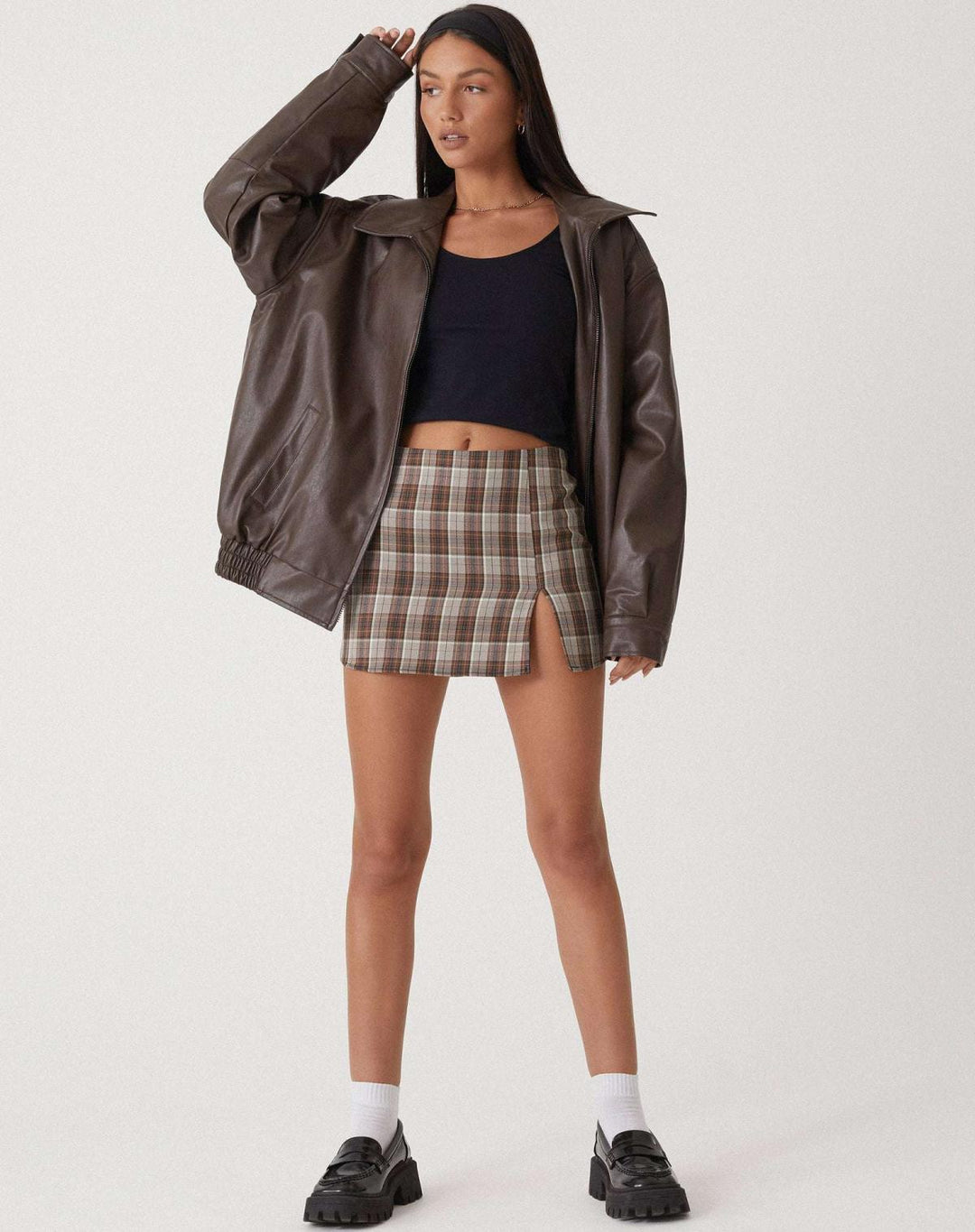 Loose Leather Jacket for Women