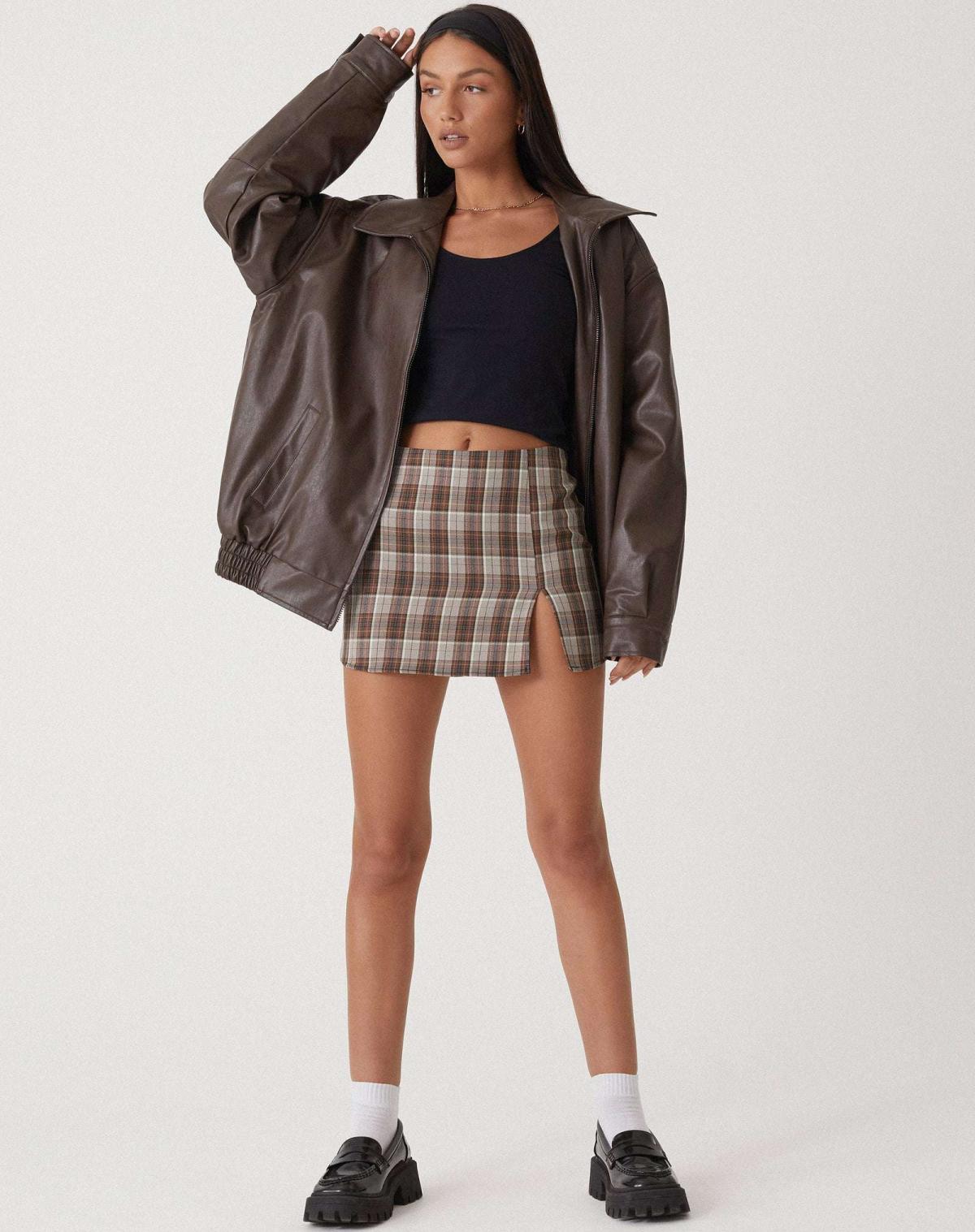 Loose Leather Jacket for Women