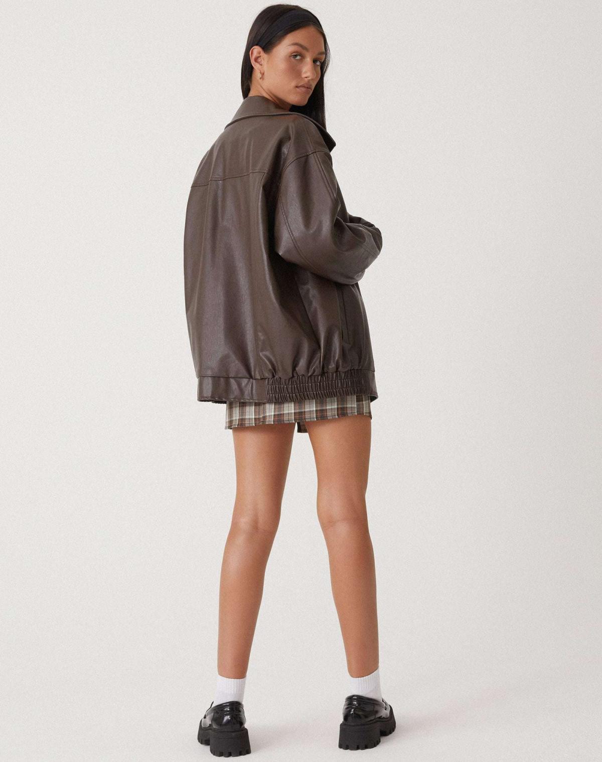 Loose Leather Jacket for Women