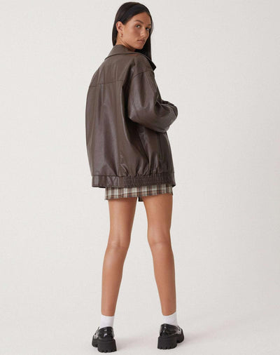 Loose Leather Jacket for Women